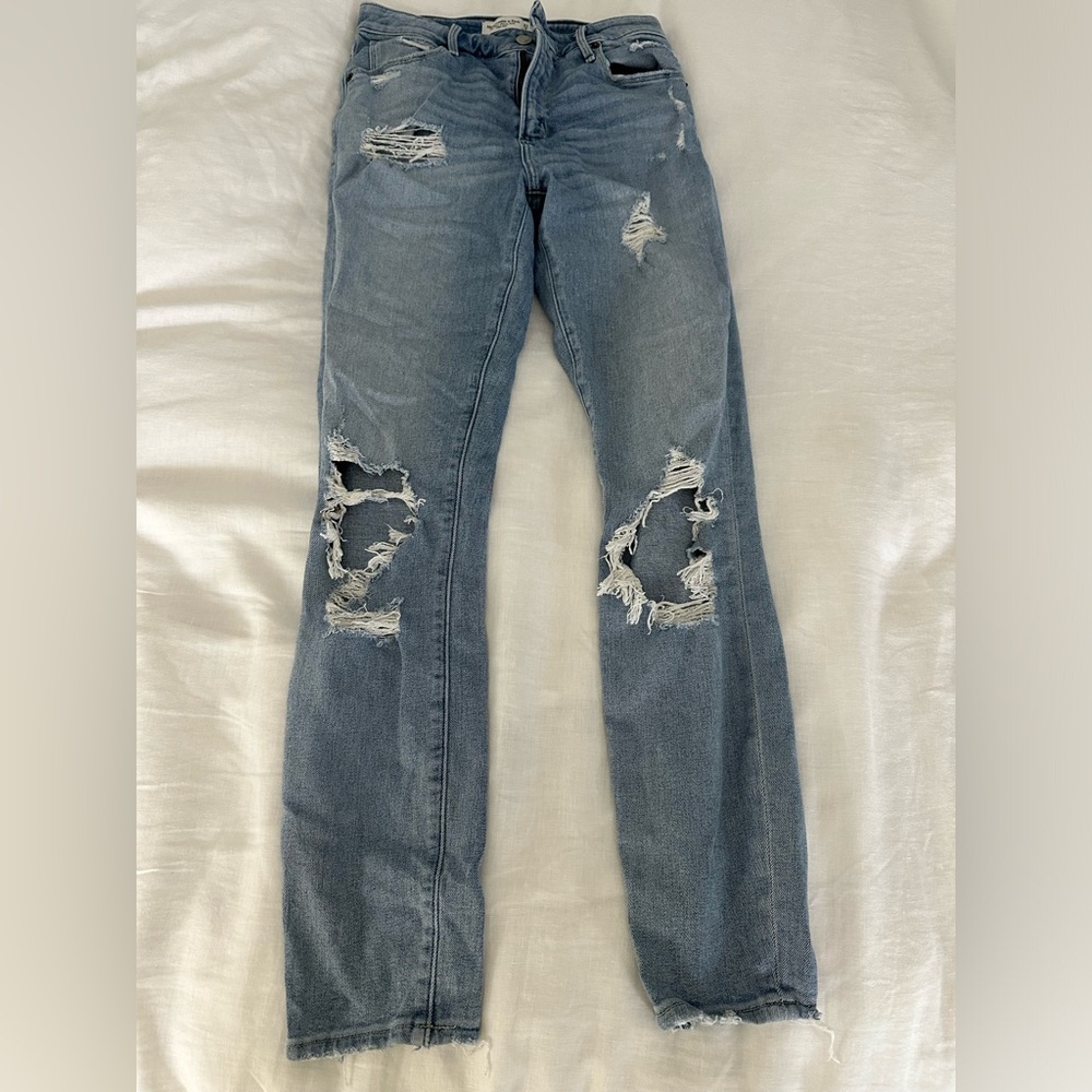 Abercrombie & Fitch the super skinny ankle high rise jean